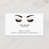 Makeup kunstenaar Crown Lashes Beauty Salon Extens Visitekaartje (Achterkant)