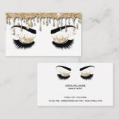 Makeup kunstenaar Crown Lashes Beauty Salon Extens Visitekaartje (Voorkant / Achterkant)