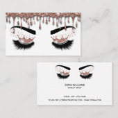 Makeup kunstenaar Crown Lashes Beauty Salon Extens Visitekaartje (Voorkant / Achterkant)