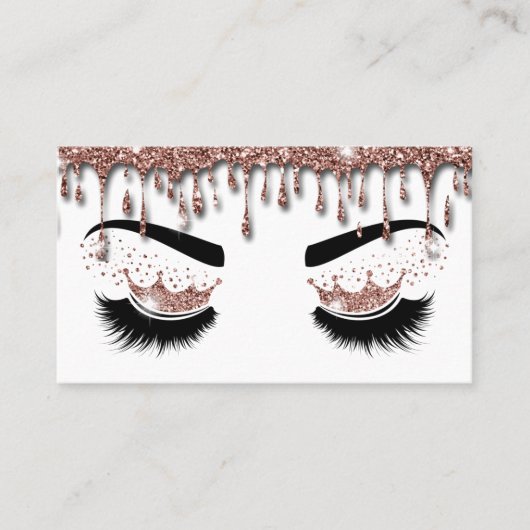 Makeup kunstenaar Crown Lashes Beauty Salon Extens Visitekaartje (Voorkant)