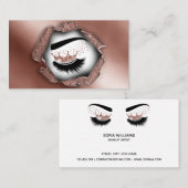 Makeup kunstenaar Crown Lashes Beauty Salon Extens Visitekaartje (Voorkant / Achterkant)