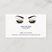 Makeup kunstenaar Crown Lashes Beauty Salon Extens Visitekaartje (Achterkant)