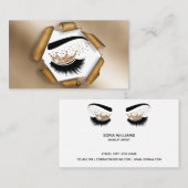 Makeup kunstenaar Crown Lashes Beauty Salon Extens Visitekaartje (Voorkant / Achterkant)