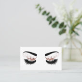 Makeup kunstenaar Crown Lashes Beauty Salon Extens Visitekaartje (Staand voorkant)