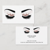 Makeup kunstenaar Crown Lashes Beauty Salon Extens Visitekaartje (Voorkant / Achterkant)