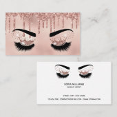 Makeup kunstenaar Crown Lashes Beauty Salon Extens Visitekaartje (Voorkant / Achterkant)