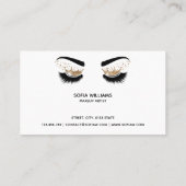 Makeup kunstenaar Crown Lashes Beauty Salon Extens Visitekaartje (Achterkant)