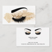 Makeup kunstenaar Crown Lashes Beauty Salon Extens Visitekaartje (Voorkant / Achterkant)