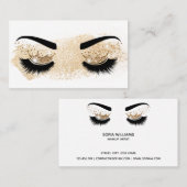 Makeup kunstenaar Crown Lashes Beauty Salon Extens Visitekaartje (Voorkant / Achterkant)