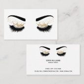 Makeup kunstenaar Crown Lashes Beauty Salon Extens Visitekaartje (Voorkant / Achterkant)