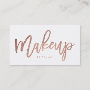Makeup kunstenaar elegant roos gold typografie visitekaartje