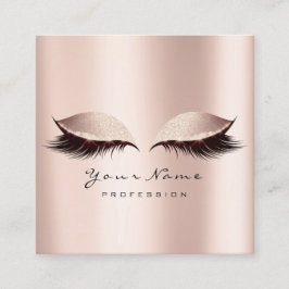 Makeup kunstenaar Eyebrow Eye Lash Glitter Pink Ro Vierkante Visitekaartje