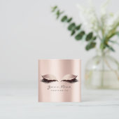 Makeup kunstenaar Eyebrow Eye Lash Glitter Pink Ro Vierkante Visitekaartje (Staand voorkant)