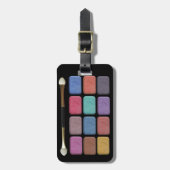 Makeup kunstenaar eyeshadows palet digitaal design bagagelabel (Voorkant verticaal)