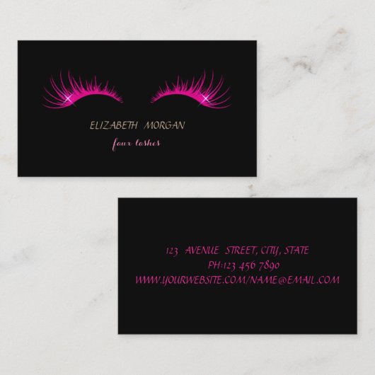 Makeup kunstenaar, Faux Lashes Visitekaartje (Voorkant / Achterkant)