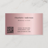 Makeup kunstenaar foto schoonheid zwarte QR code Visitekaartje