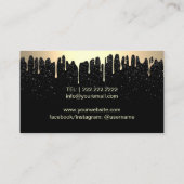 Makeup kunstenaar Gold Eyelash Salon Trendy Drives Visitekaartje (Achterkant)