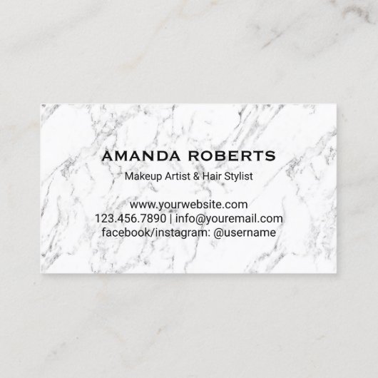 Makeup kunstenaar Gold Lips Modern Turquoise Marbl Visitekaartje (Achterkant)