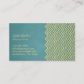 Makeup kunstenaar Gold Lips Modern Turquoise Visitekaartje (Achterkant)