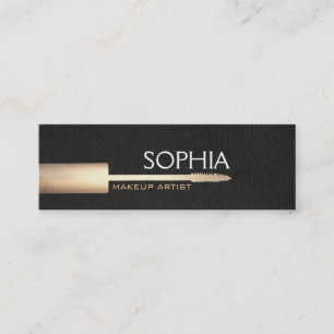 Makeup kunstenaar Gold Mascara op zwarte tonijn Mini Visitekaartje