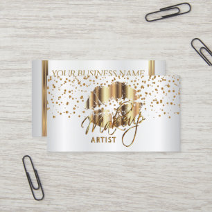 Makeup kunstenaar Golden Confetti & Gold Metal Lip Visitekaartje