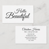 Makeup kunstenaar, haarstylist/salon visitekaartje (Voorkant / Achterkant)