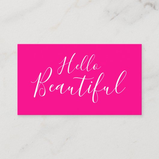 Makeup kunstenaar/haarstylist trendy roze visitekaartje (Voorkant)