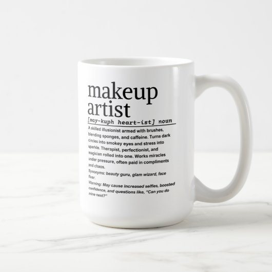Makeup kunstenaar koffiemok (Rechts)