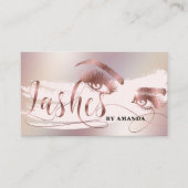 Makeup kunstenaar Lash Eyebrow Eyes Lashes Roos Go Visitekaartje (Voorkant)