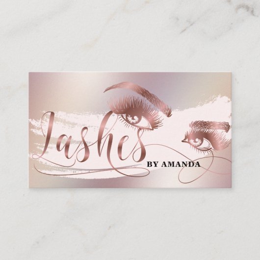 Makeup kunstenaar Lash Eyebrow Eyes Lashes Roos Go Visitekaartje (Voorkant)