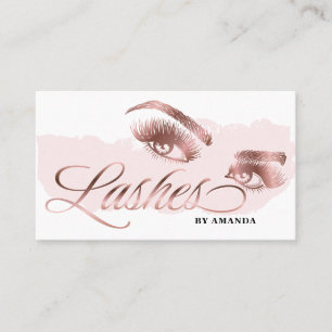 Makeup kunstenaar Lash Eyebrow Lashes Marble Roos Visitekaartje