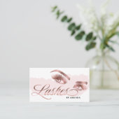 Makeup kunstenaar Lash Eyebrow Lashes Marble Roos  Visitekaartje (Staand voorkant)