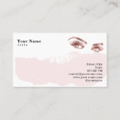 Makeup kunstenaar Lash Eyebrow Lashes Marble Roos  Visitekaartje (Achterkant)