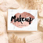 Makeup kunstenaar lips roos gouden marteling flyer<br><div class="desc">Een moderne,  stijlvolle make-up kunstenaar met een moderne stijl met handschrift penseeltypografie in zwart op een faux roos gouden folie lippen op een trendy en elegante witte marmerachtergrond. Als u een aanpassing nodig hebt,  aarzel dan niet om contact met mij op te nemen</div>