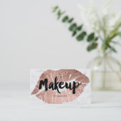 Makeup kunstenaar lips roos gouden marteling visitekaartje (Staand voorkant)