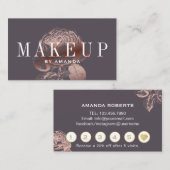 Makeup kunstenaar modern Roos Gold Floral Loyalty (Voorkant / Achterkant)