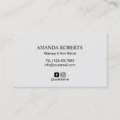 Makeup kunstenaar modern Roos Gold Lips Beauty Sal Visitekaartje (Achterkant)