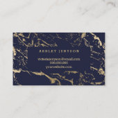 Makeup kunstenaar moderne goudtipografie marmerman visitekaartje (Achterkant)