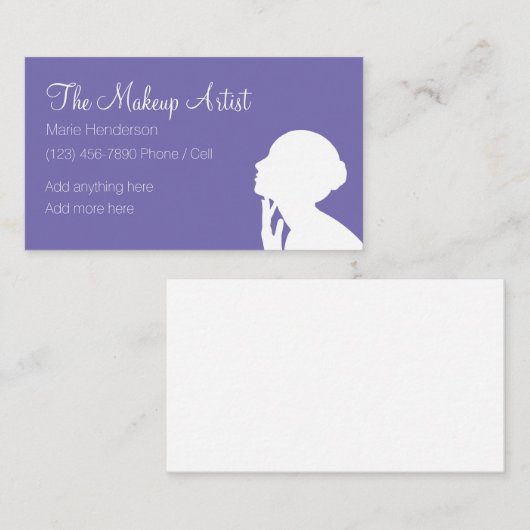 Makeup kunstenaar moderne schoonheid visitekaartje (Voorkant / Achterkant)