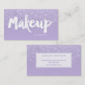 Makeup kunstenaar moderne typografie lavender paar visitekaartje (Voorkant / Achterkant)