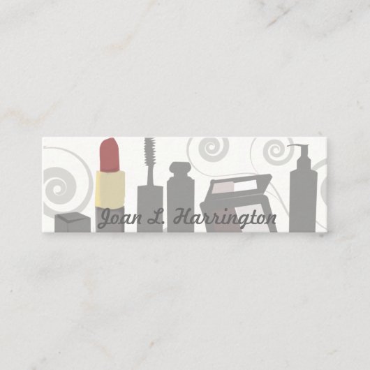 Makeup kunstenaar moderne wervelkolom feministisch mini visitekaartje (Voorkant)