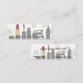 Makeup kunstenaar moderne wervelkolom feministisch mini visitekaartje (Voorkant / Achterkant)