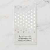 Makeup kunstenaar moderne zilver poka Dots faux Li Visitekaartje (Achterkant)