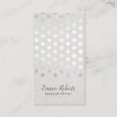 Makeup kunstenaar moderne zilver poka Dots faux Li Visitekaartje (Voorkant)