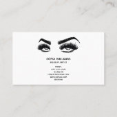 Makeup kunstenaar Roll Eye Beauty Salon Lash Exten Visitekaartje (Achterkant)