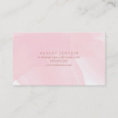 Makeup kunstenaar roos gold glitter lips roze scri visitekaartje (Achterkant)