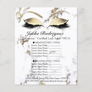 Makeup kunstenaar Salon Marble Eye White Price Fly Flyer