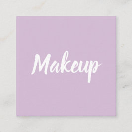Makeup kunstenaar/salon typografie eenvoudige tren vierkante visitekaartje