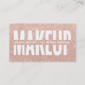 Makeup kunstenaar snijdt roos goudglitter uit visitekaartje (Achterkant)