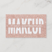 Makeup kunstenaar snijdt roos goudglitter uit visitekaartje (Voorkant)